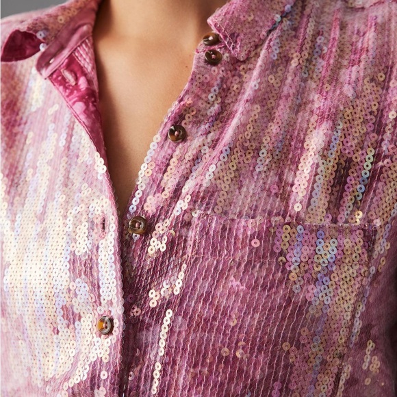 Pilcro Shrunken Sequin Blouse - Picture 4 of 7